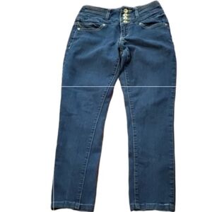 Red Blue Denim Womens Jeans Size 3/4 Skinny Jeans